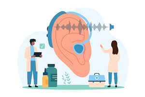 Diagnosis & treatment hearing plan, an Object Illustration by Flashvector