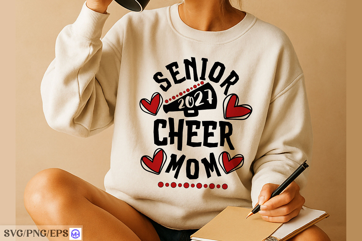 Cheer Mom Class of 2027 SVG, a Seasonal Illustration by mh_arif (Photo 3 of 3)