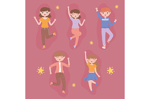 set of youth people, a Person Illustration by studiogstock