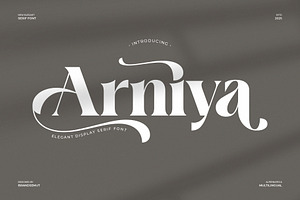 Arniya – Elegant Display Serif Font