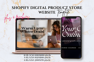 SHOPIFY WEBSITE FOR DIGITAL PRODUCTS, a Shopify Template by Daring Digies