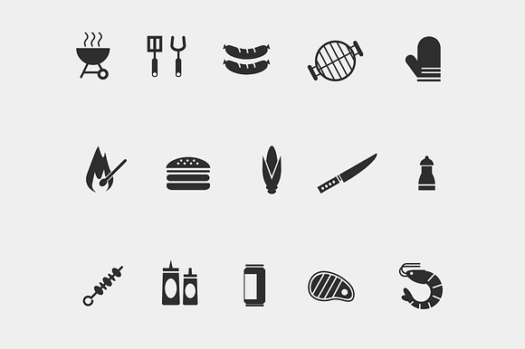 15 Grill And Bbq Icons