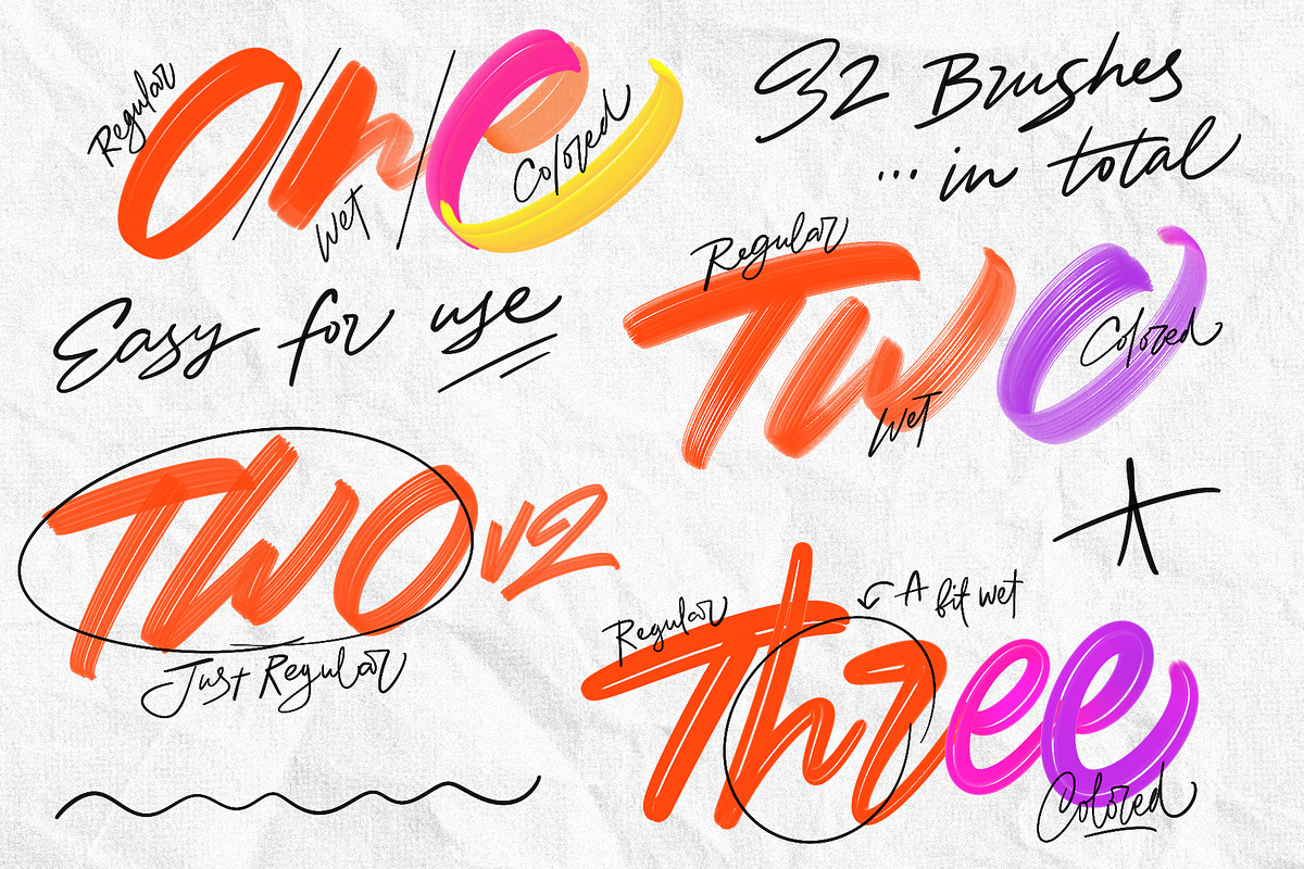 Brush pack for Procreate lettering, a Brush Add-On by Oster Oleg (Photo 2 of 8)