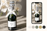 Mini Sparkling Wine Label Mockup, a Product Mockup by Serenefeeling (Thumbnail 5 of 6)