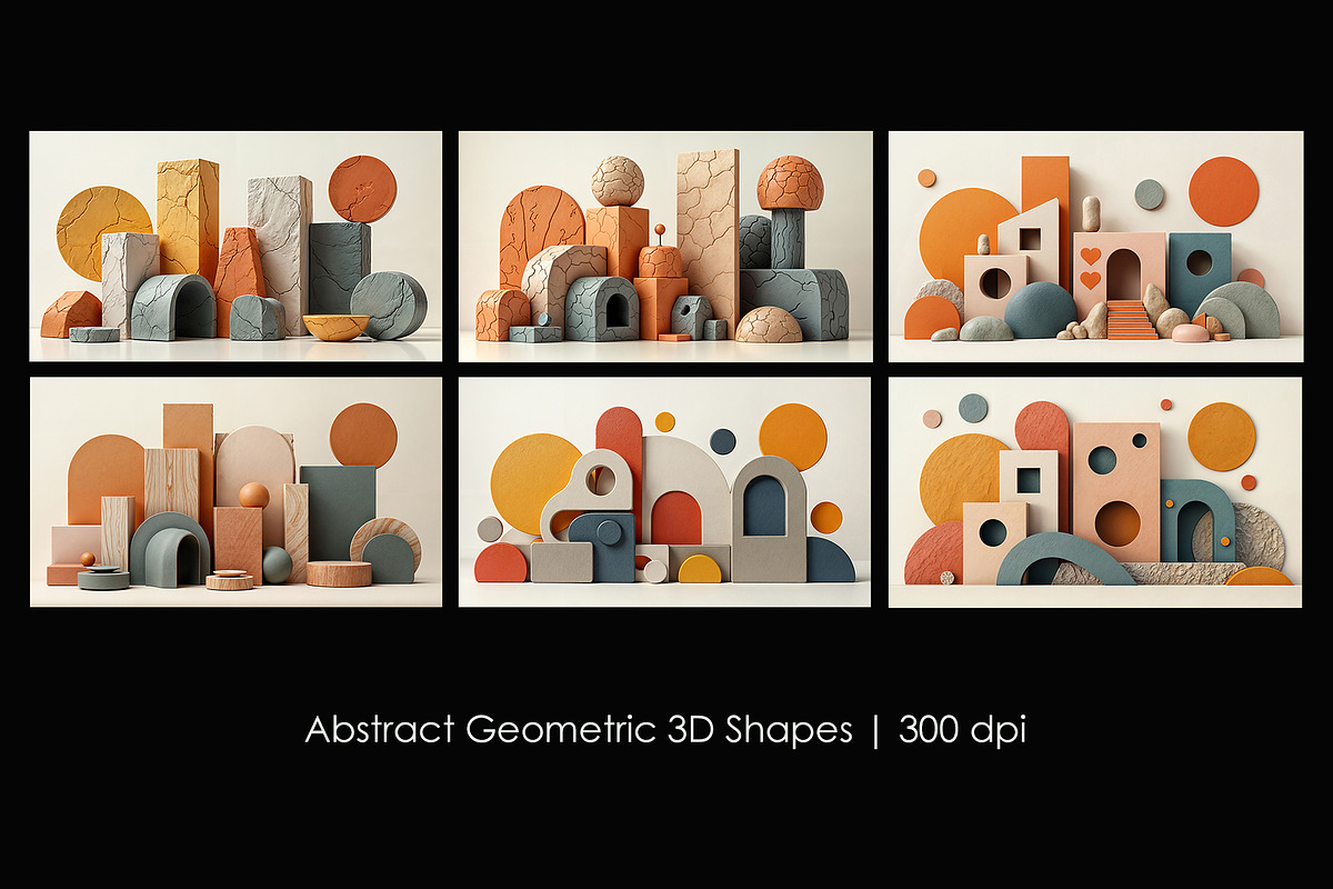 Abstract Geometric 3D Shapes, an Object Illustration by StockVerse Creative (Photo 1 of 7)