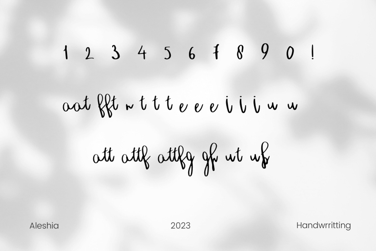 Alesia Handwritting Font, a Handwritten Font by Urs Studio (Photo 5 of 7)
