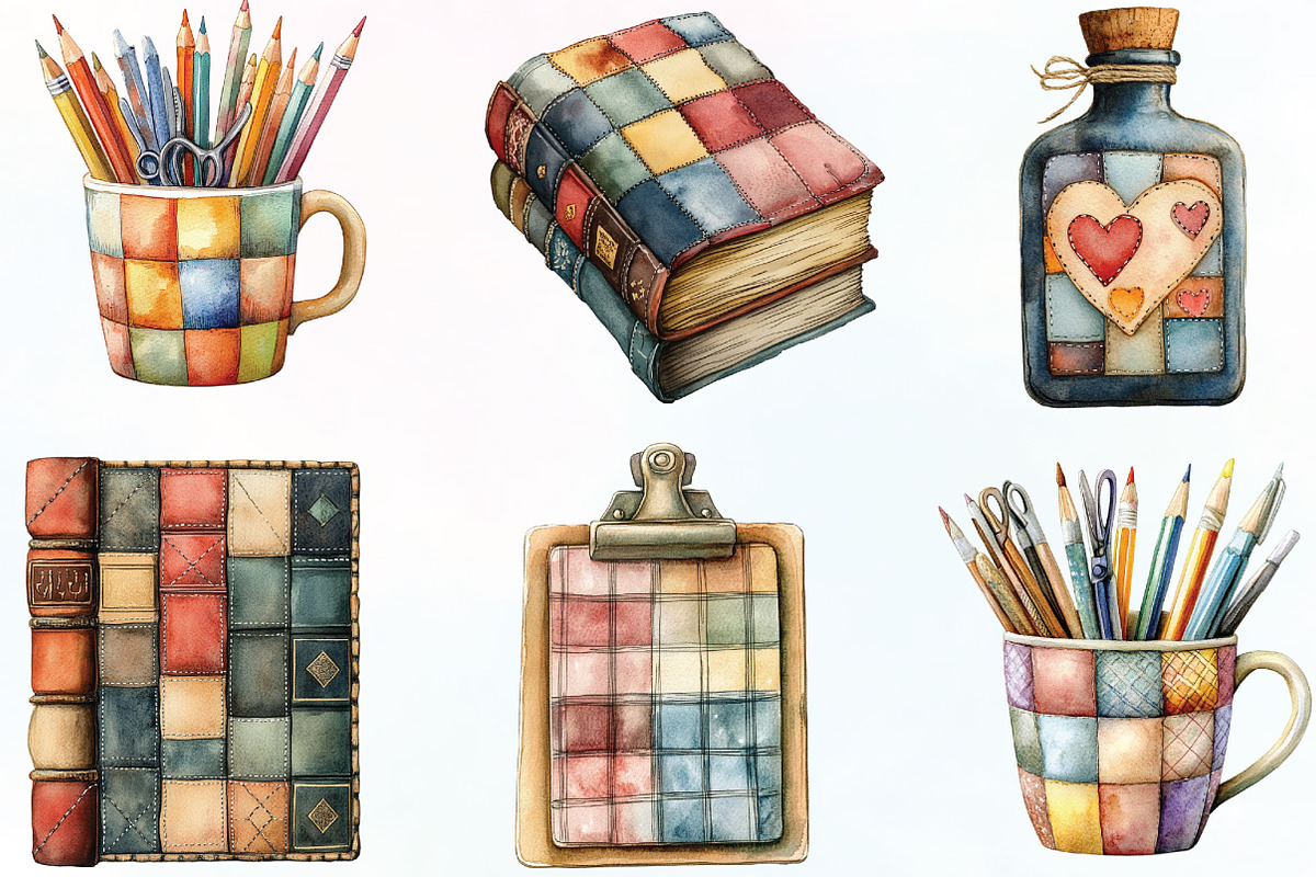 Patchwork Back to School Sublimation, an Illustration by CraftArtStudio (Photo 2 of 6)