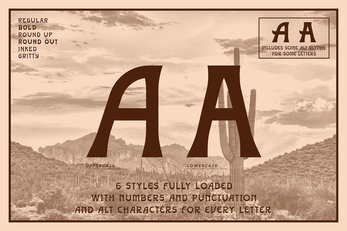Drugstore Cowboy Font Family, a Font by Brethrendesignco (Photo 5 of 6)
