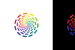 Rainbow Spiral Dash Pattern, a Pattern Graphic by Design Store
