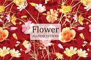 Flower Seamless Pattern, a Pattern Graphic by Gullenda (Thumbnail 1 of 6)