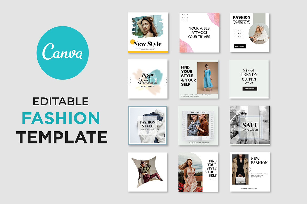 Fashion Instagram Template | Canva, a Social Media Template by MnGfx (Photo 1 of 5)