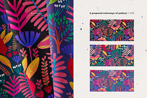 Mystic Garden Floral Vibrant Pattern