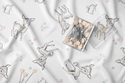 Cute Baby Deer & Bunny Pattern, a Pattern Graphic by StudioGlouna (Thumbnail 3 of 5)