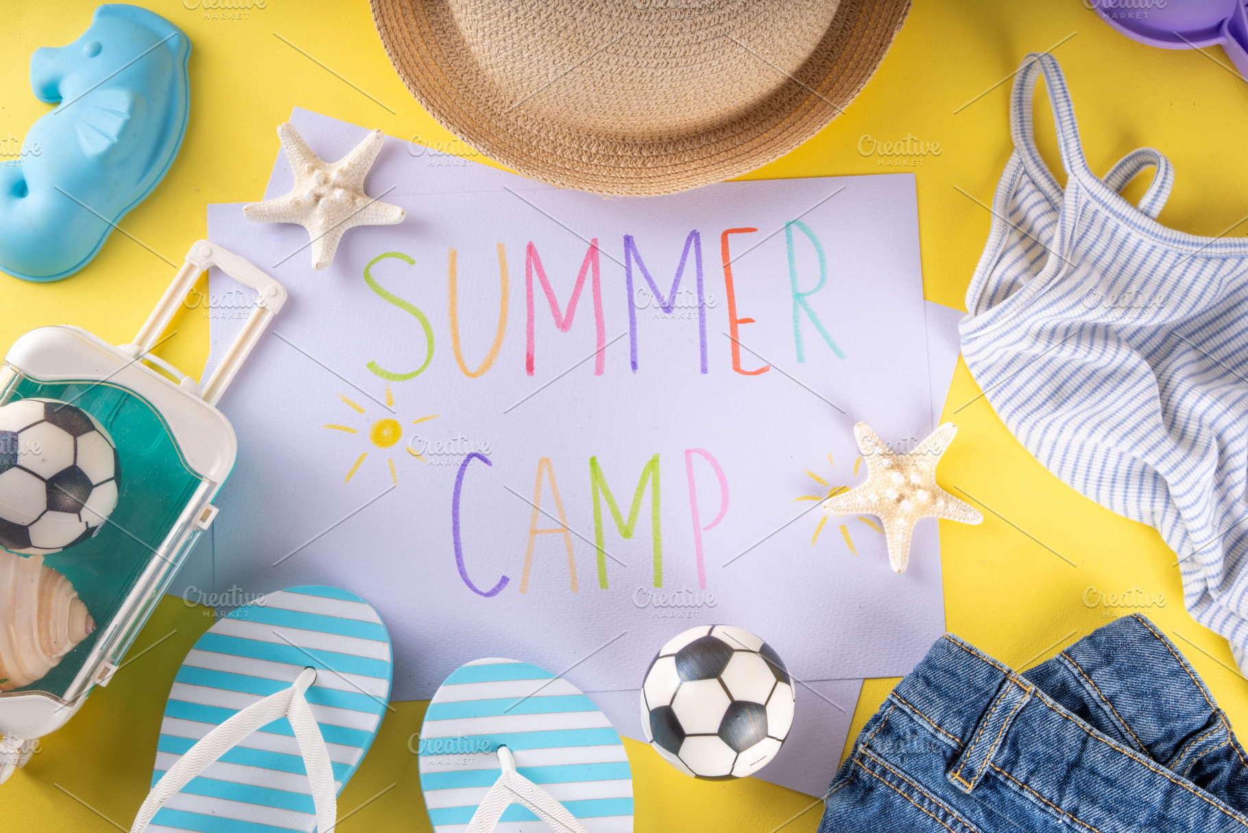 Kids summer camp invitation background, a School & Education Photo by Rimma