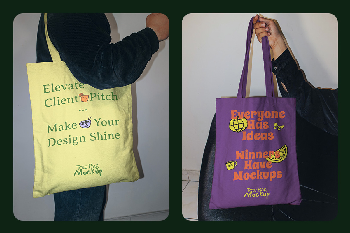 Tote Bag Mockup - VOL 2, a Merchandise Mockup by Simetrica Labs (Photo 3 of 3)