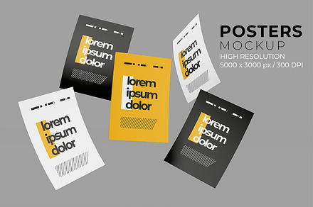 Floating Poster Mockup Design, a Product Mockup by McLittle Stock