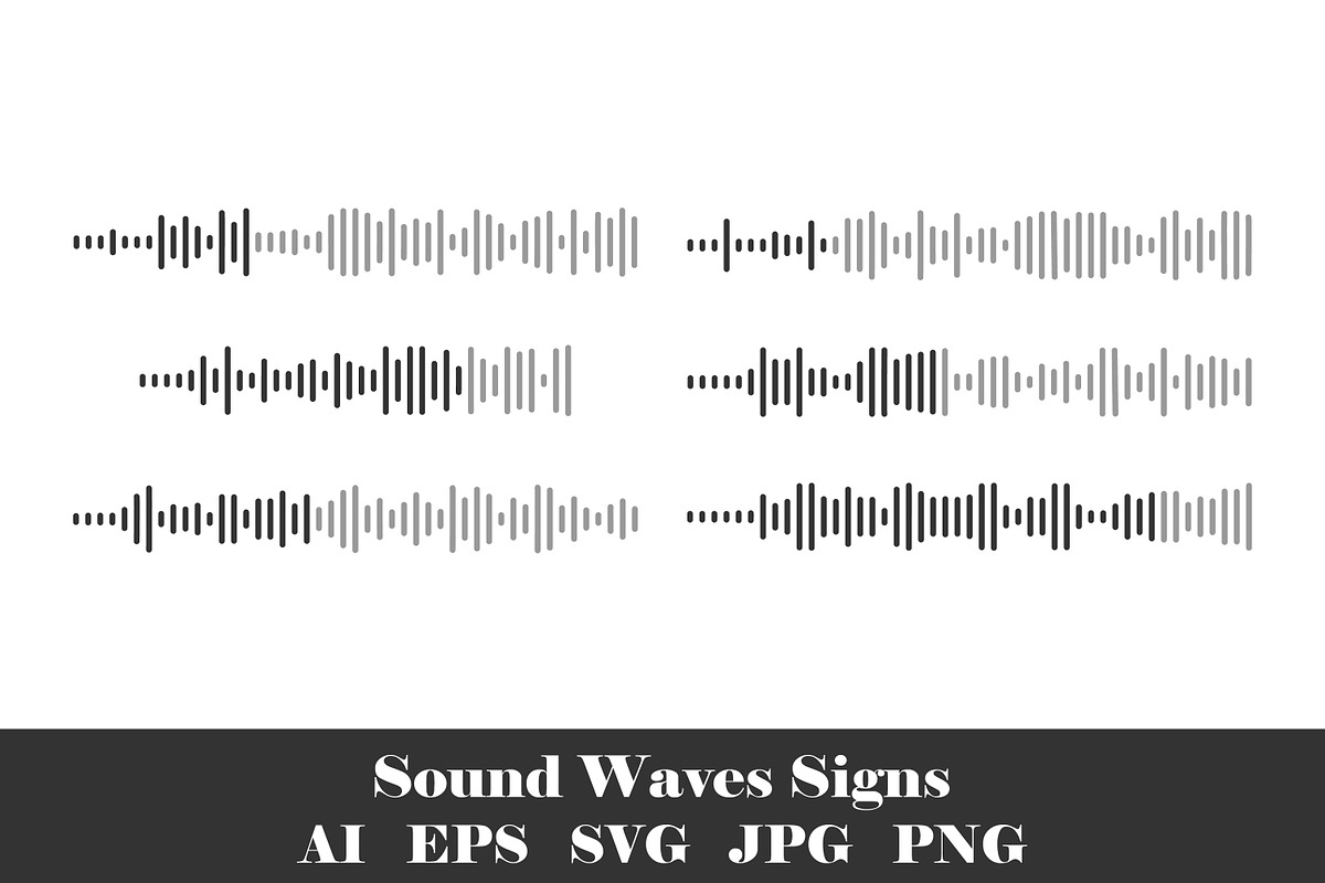 Sound Waves Signs, a Technology Illustration by vikkishop
