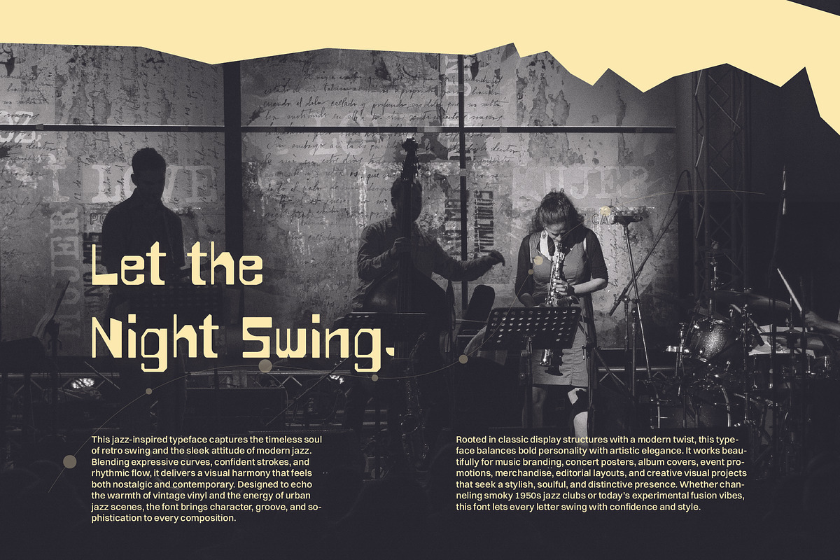 Saxoswings - Jazzy Geometric Font, a Sans Serif Font by riff.type (Photo 2 of 10)