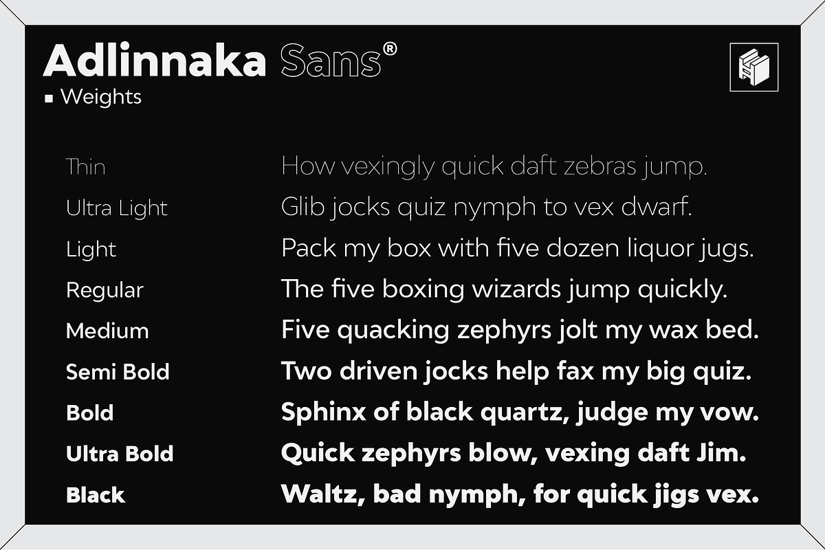 50% off Adlinnaka Sans - Font Family, a Sans Serif Font by HARMNESSLESS (Photo 4 of 11)