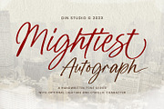 Mightiest Autograph, a Script Font by din-studio.com (Thumbnail 1 of 10)