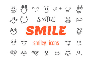 Set of emoticons icons. Smile