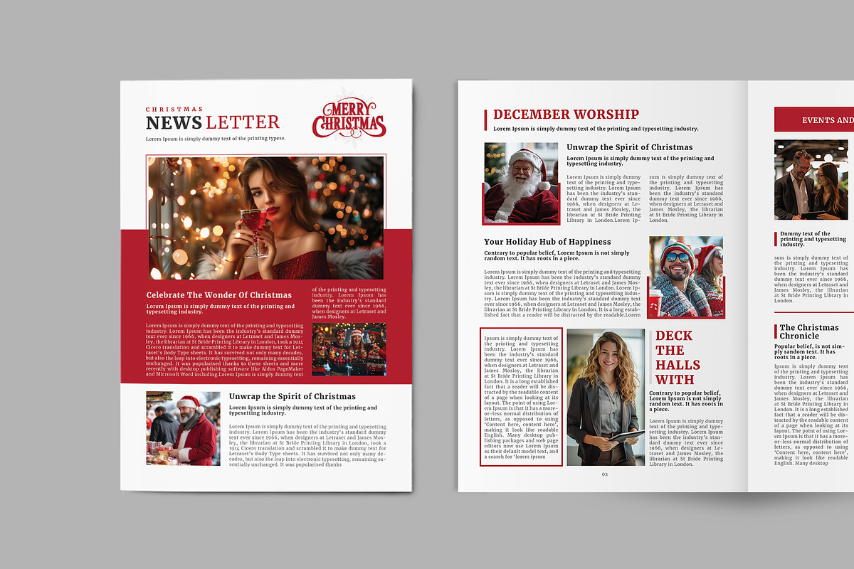 Christmas Newsletter Template, a Stationery Template by Design Zone (Photo 2 of 7)