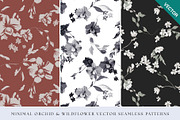 Orchid & Wildflower Seamless Vectors, a Pattern Graphic by Momosama Studio (Thumbnail 1 of 5)