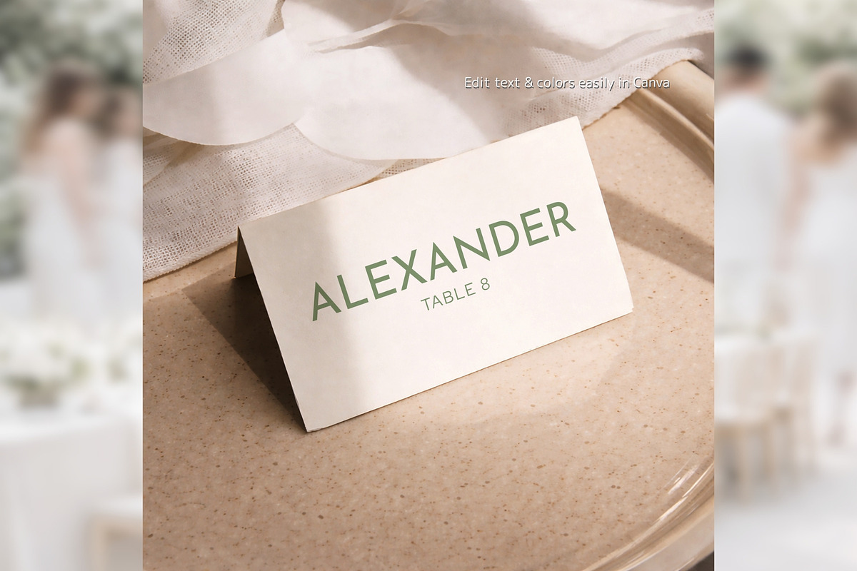 Botanical Place Card Canva bd011, a Card Template by TyphoonStudio (Photo 6 of 10)
