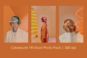 Cyberpunk VR Stock Photo Pack, a Person Illustration by StockVerse Creative