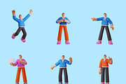 Ponty Student 3D Character Set, a Characters & Person 3D Model by Welovegraphics (Thumbnail 5 of 9)