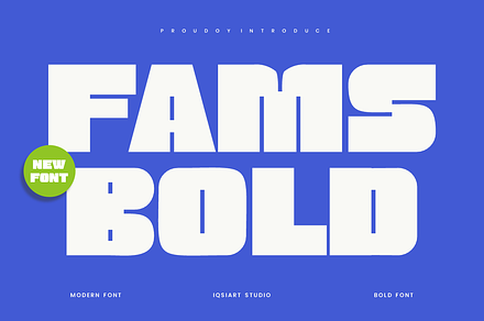 Fams Bold Sans Font, a Sans Serif Font by Iqsiart Studio