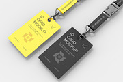 Two Hanging ID Card Mockup Set, a Product Mockup by graphypix (Thumbnail 1 of 4)