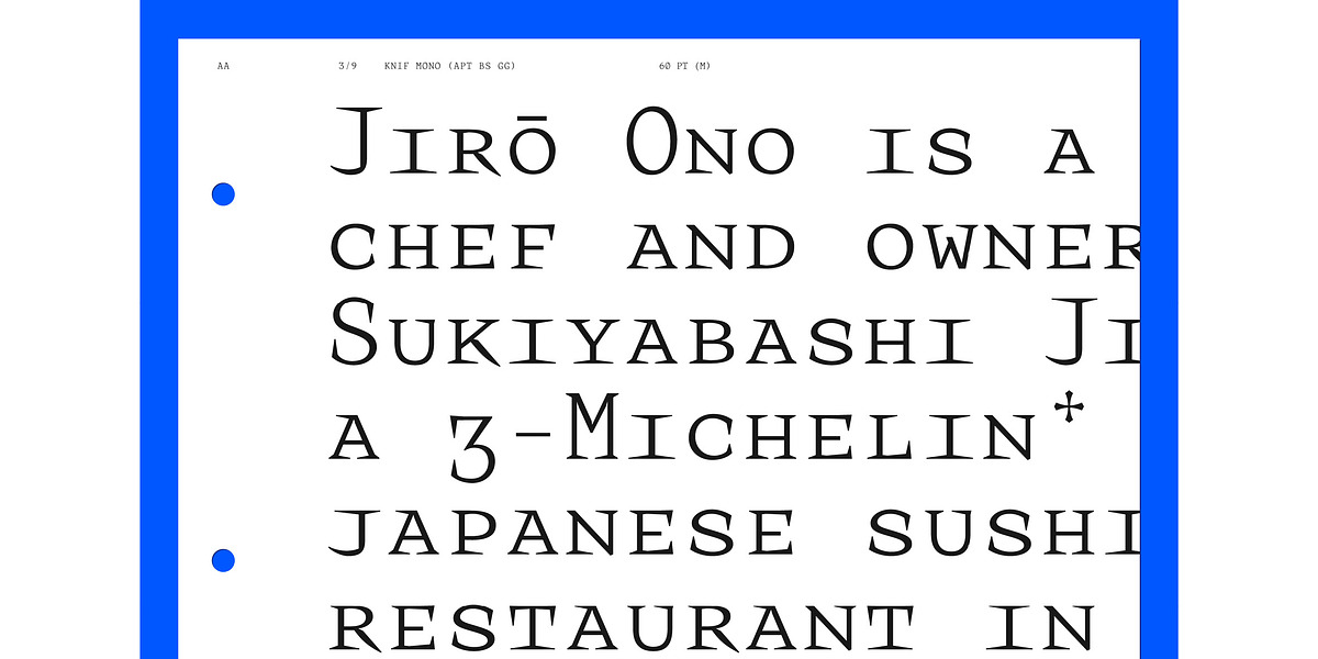 Knif Mono, a Serif Font by A is for... (Photo 2 of 5)
