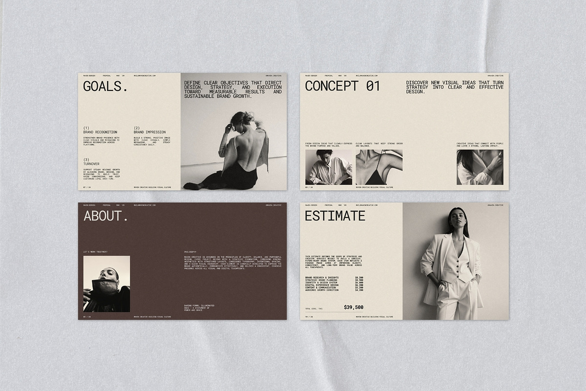 Clean Brand Identity Proposal Deck, a Presentation Template by Pixel Grid (Photo 7 of 10)