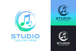 Music Studio Logo, a Branding & Logo Template by Saba Vector