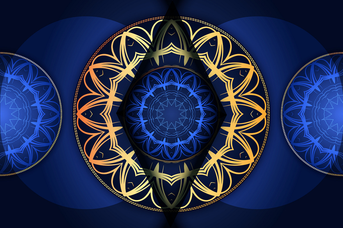 Mandala Oriental Floral art Bundle, a Background Graphic by NJ Himel (Photo 29 of 97)
