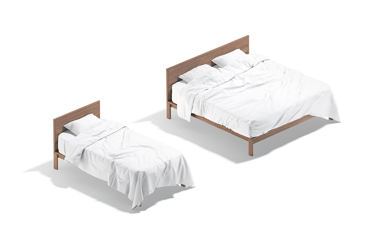 White Wooden Bed Set 3D Model, an Object 3D Model by rebrandy (Photo 1 of 10)