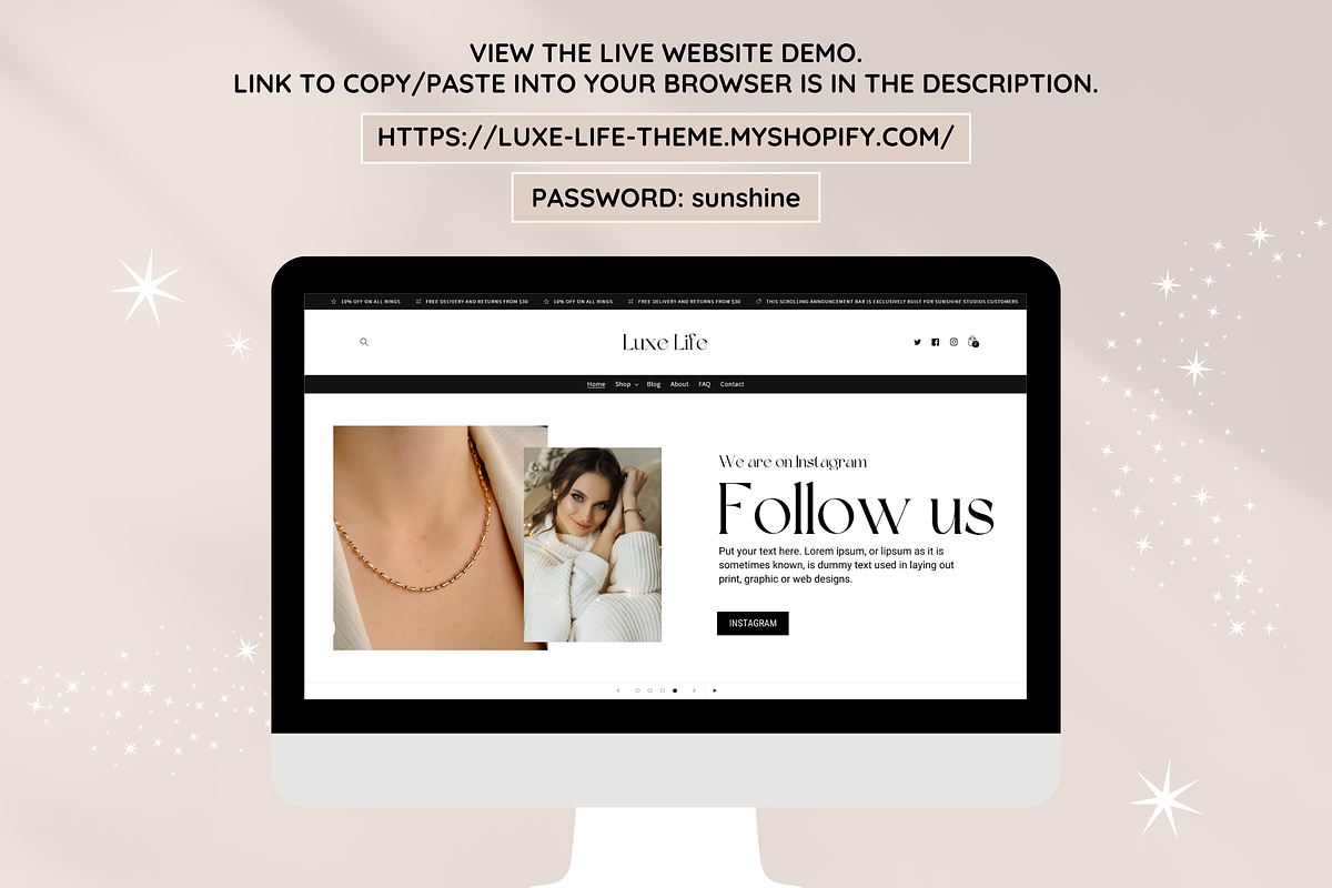 Beige Shopify Theme, a Shopify Template by SunshineStudioBoutique (Photo 4 of 9)
