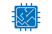 Microcircuit icon design template, a Solid Icon by Sumberpangan (Thumbnail 2 of 3)