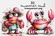 Whimsical Summer Crub Clipart, an Illustration by Dream Creation (Thumbnail 1 of 7)