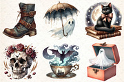 Antique Halloween Sublimation Clipar, an Illustration by DreamCafeArt (Thumbnail 3 of 5)