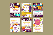 Halloween Flat Vector Invitations, a Card Template by Anna_leni (Thumbnail 3 of 6)