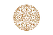 Gemini Symbol Lineart Illustration, a Branding & Logo Template by Buqancreative (Thumbnail 3 of 4)