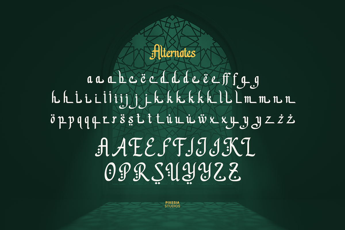 Hello Ramadhan - Arabic Display Font, a Font by Pixesia Studio (Photo 14 of 15)