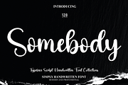 Somebody | Script Font, a Script Font by Scratchones (Thumbnail 1 of 8)