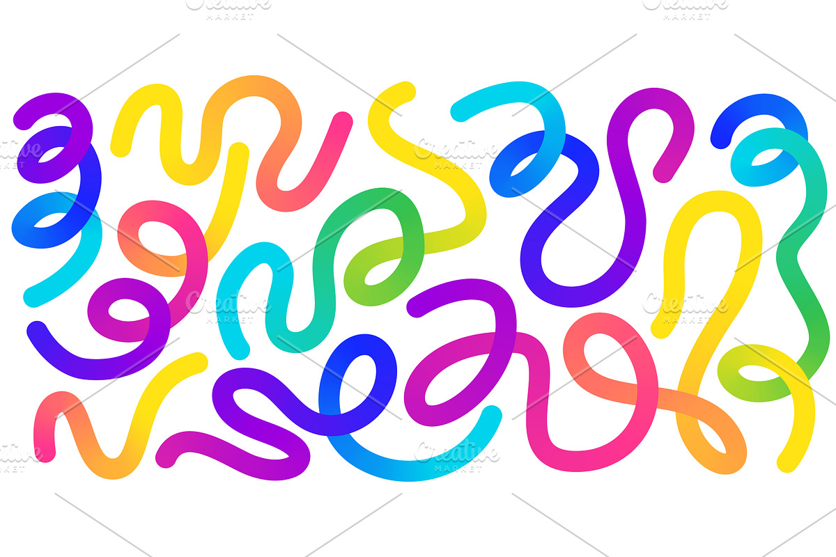 Colorful gradient organic line, an Illustration by YuliiaOsadcha