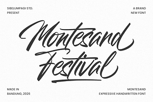 Montesand - Handwritten Font