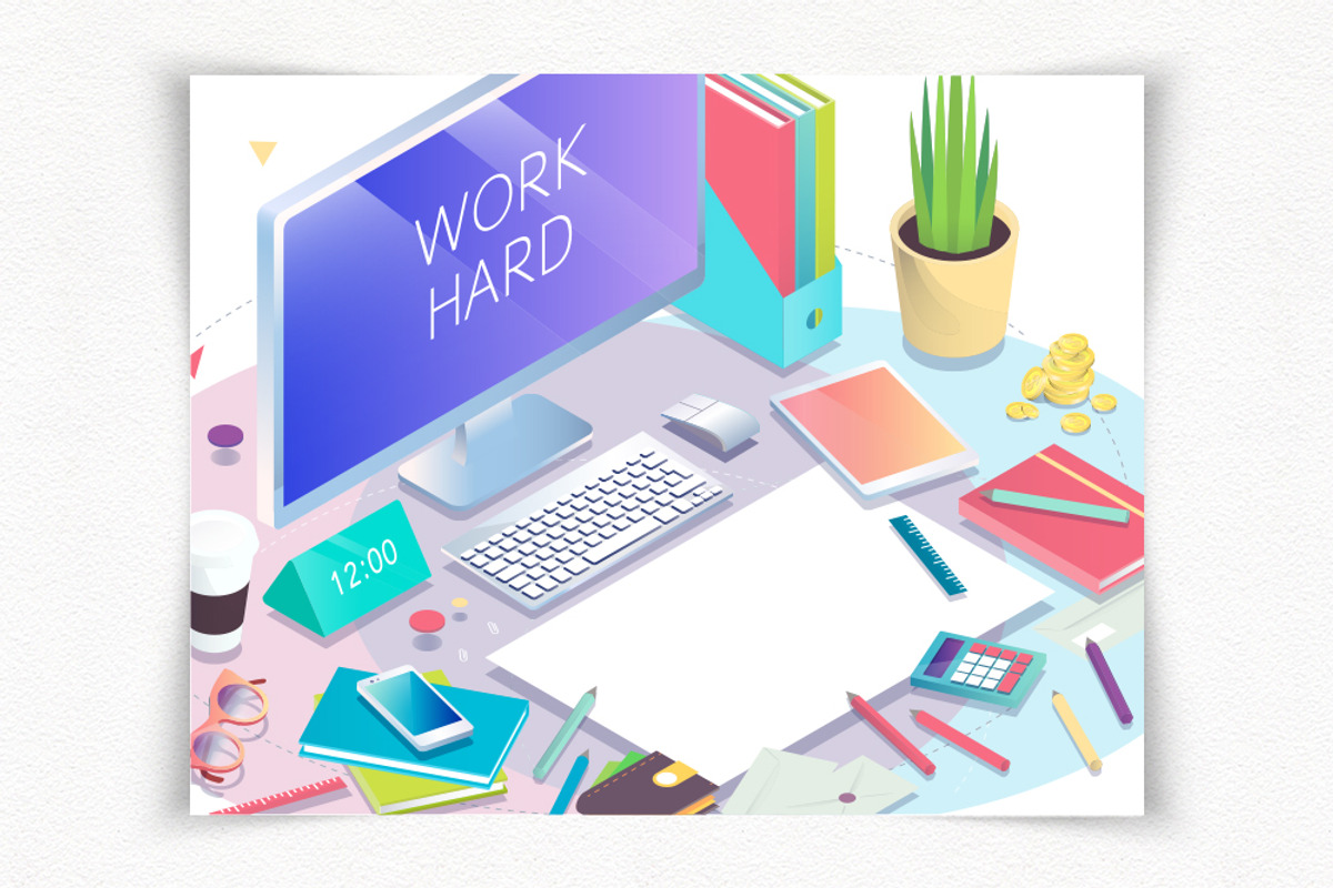 Isometric WorkPlace, a Technology Illustration by ArtoJoy (Photo 5 of 7)