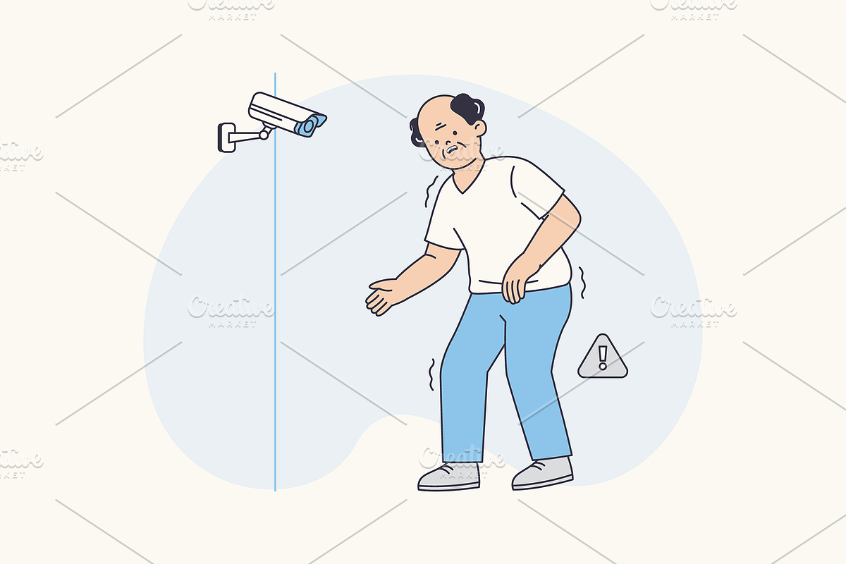 Connected Safe Seniors Illustration, an Object Graphic by Jump Studio (Photo 6 of 12)