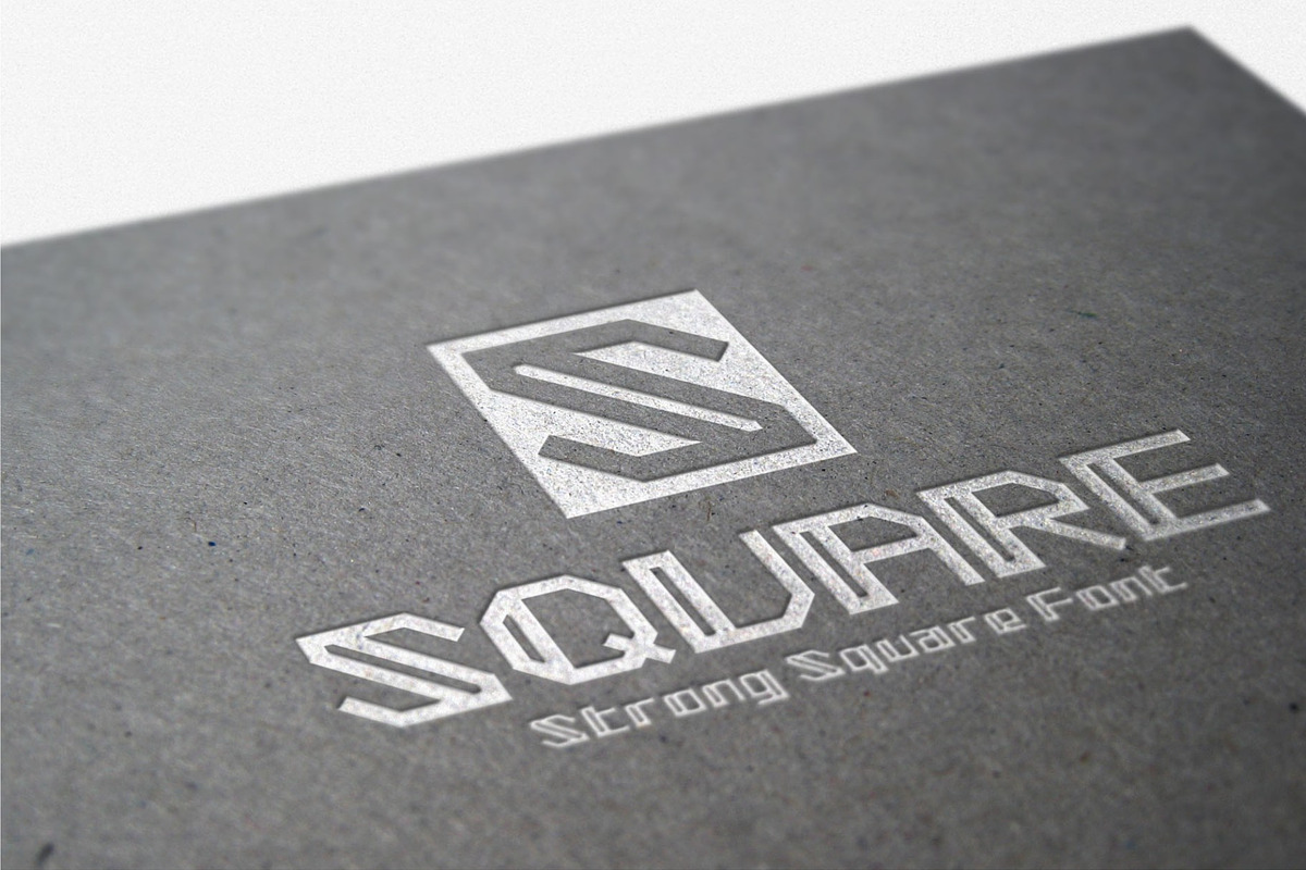 SQUARE - Strong Square font preview 5